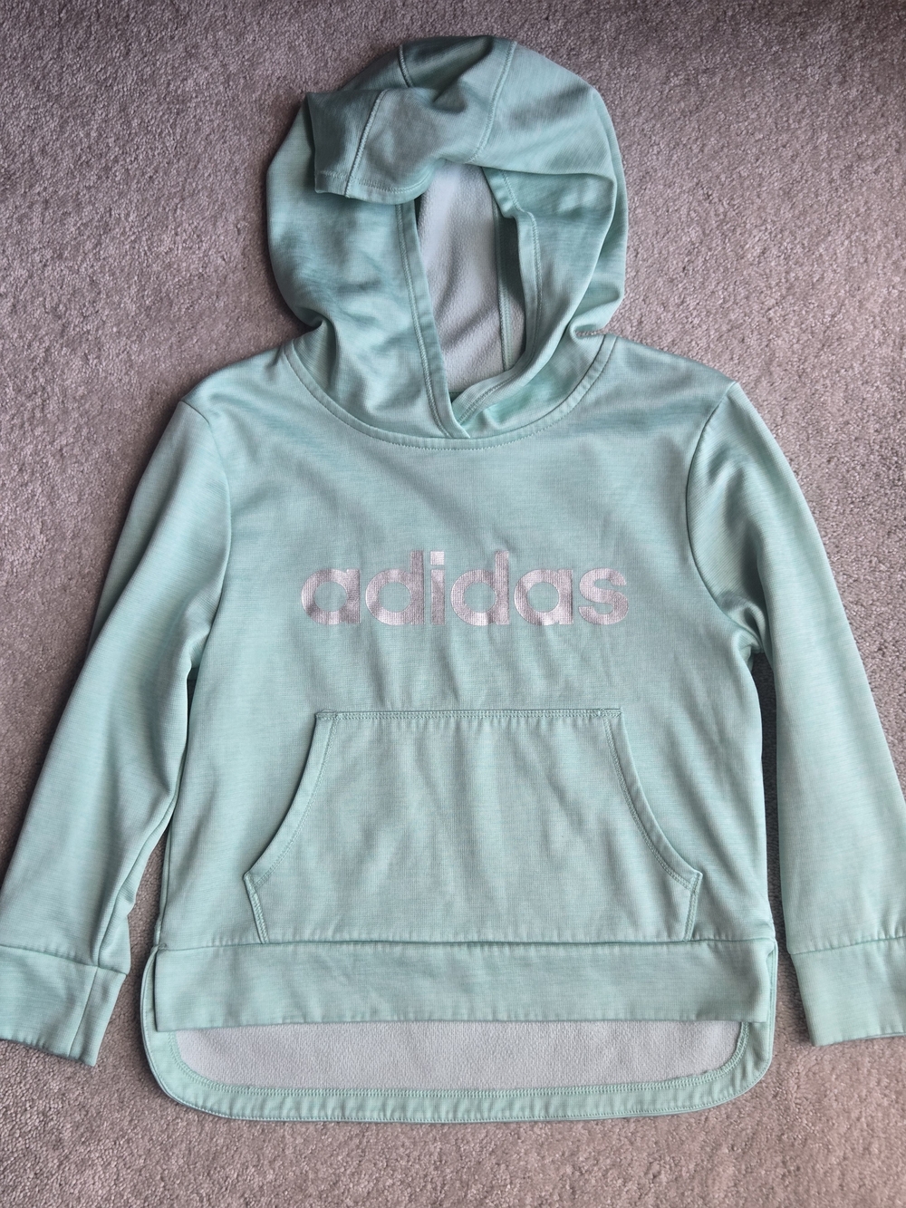 adidas Girls Mint Hoodie in Light Aqua